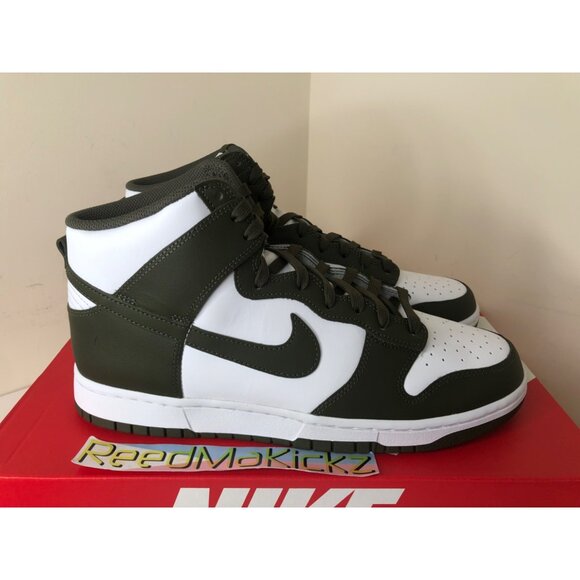Nike Dunk High White Cargo Khaki mens 11.5us - Picture 3 of 5